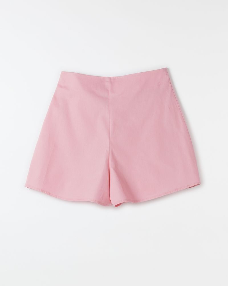 Short Saia Liso Rosa