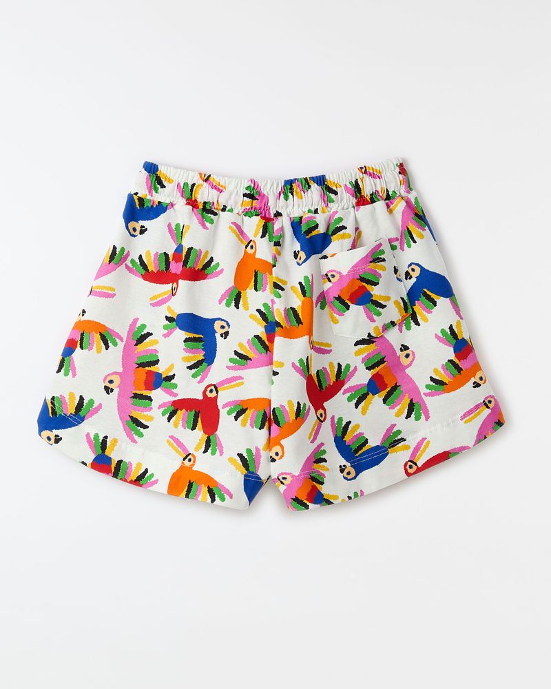 Short Moletom Pajaritos