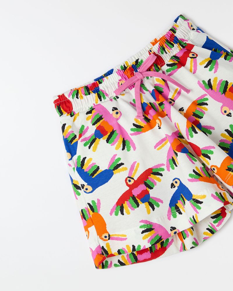Short Moletom Pajaritos