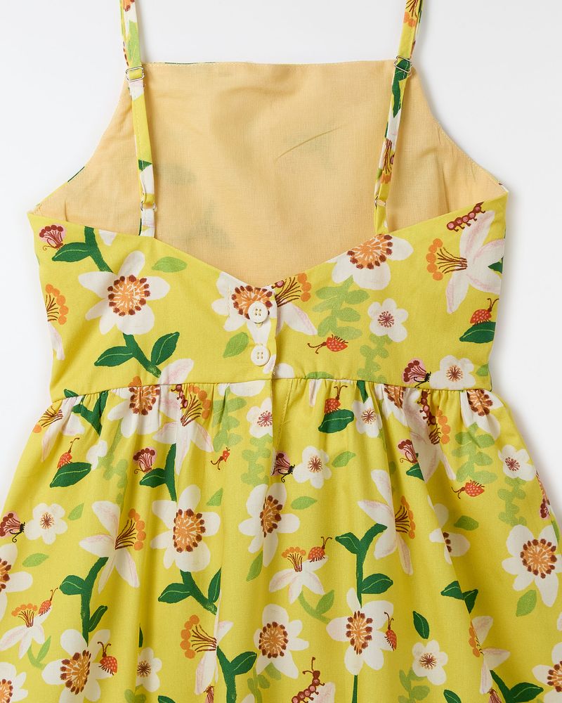 Vestido Caminho Das Flores Amarelo