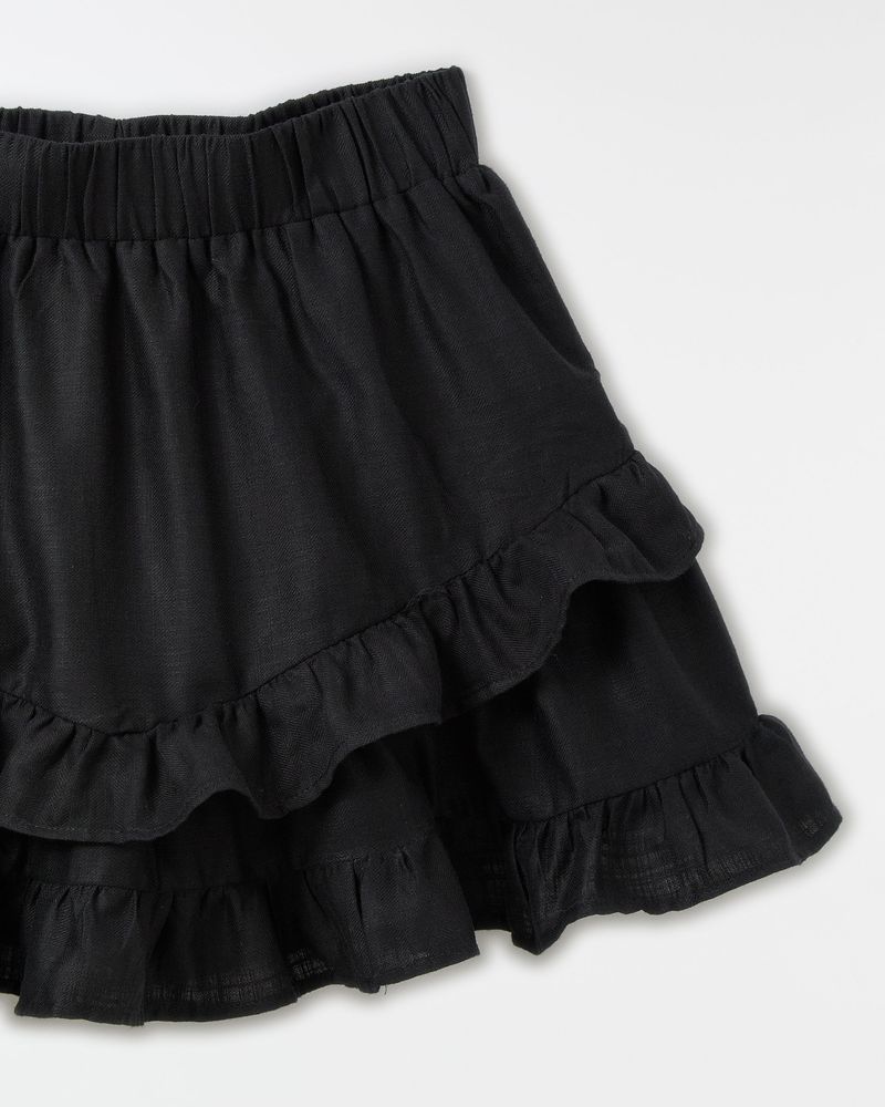 Short Saia Babados Liso